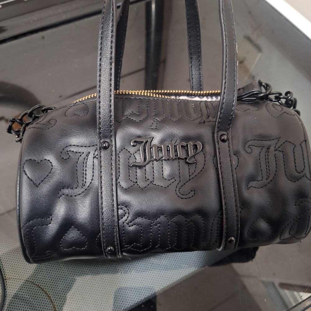 Juicy Couture Black Mini Barrel Bag